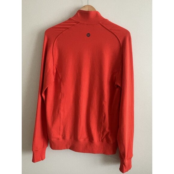 Lululemon Luon Men's Full Zip Jacket Orange Size Medium Active Sports Workout - Picture 9 of 12